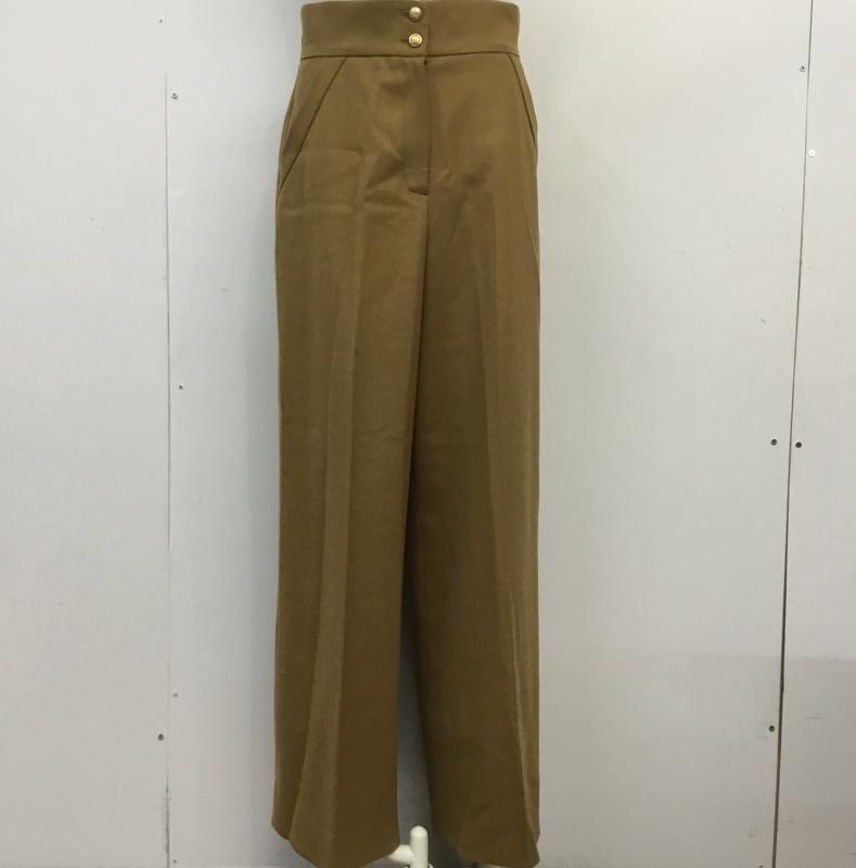 ランバン LANVIN パンツ スラックス タグ付 38 無地 茶 / ブラウン / レディース USED 古着 中古 10065230