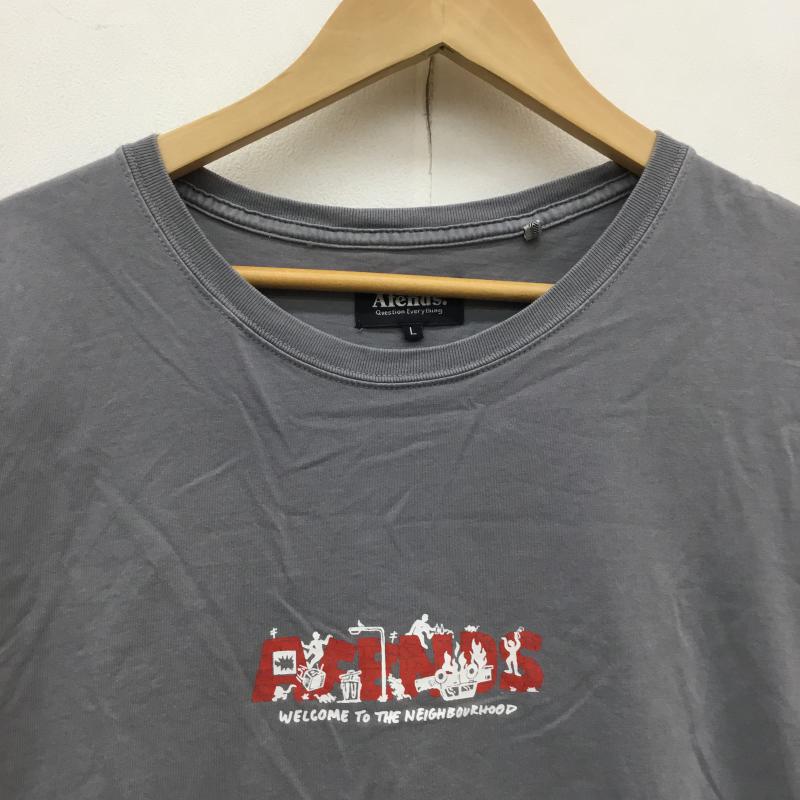 アフェンズ Afends Tシャツ 半袖 L ロゴ、文字 灰 / グレー / メンズ USED 古着 中古 10065243