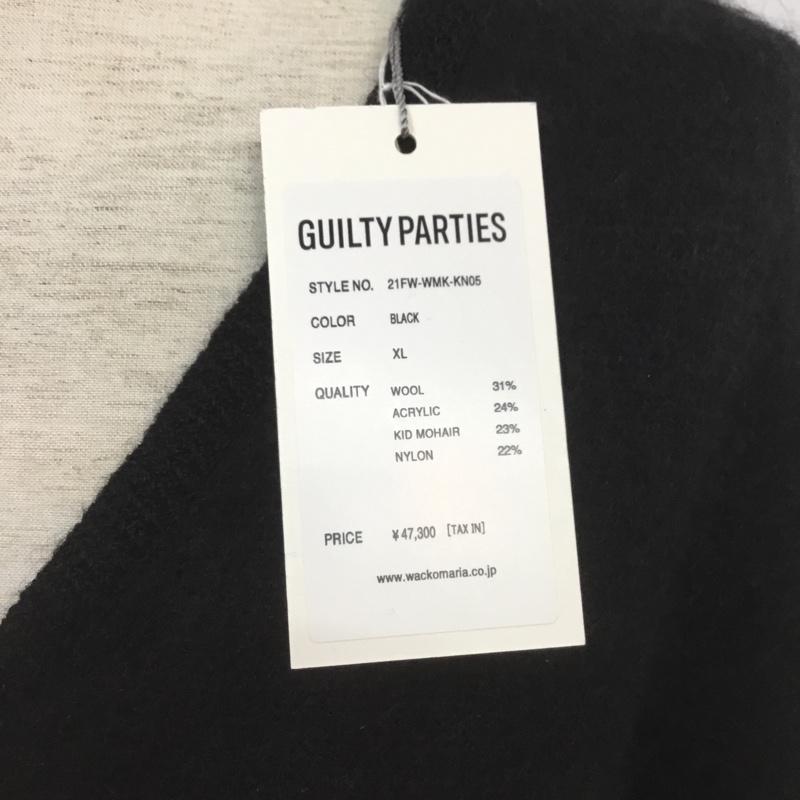 ギルティーパーティーズ GUILTYPARTIES カーディガン 長袖 21FW-WMK-KN05 MOHAIR CARDIGAN XL 無地 黒 / ブラック / メンズ USED 古着 中古 10065362
