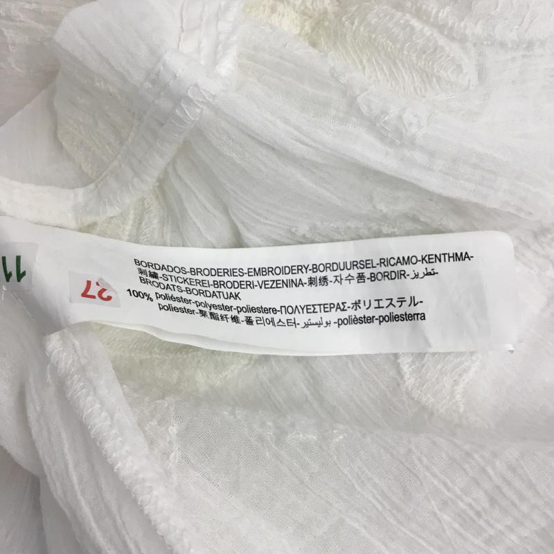 ザラ ZARA カットソー 長袖 M 無地 白 / ホワイト / レディース USED 古着 中古 10065383