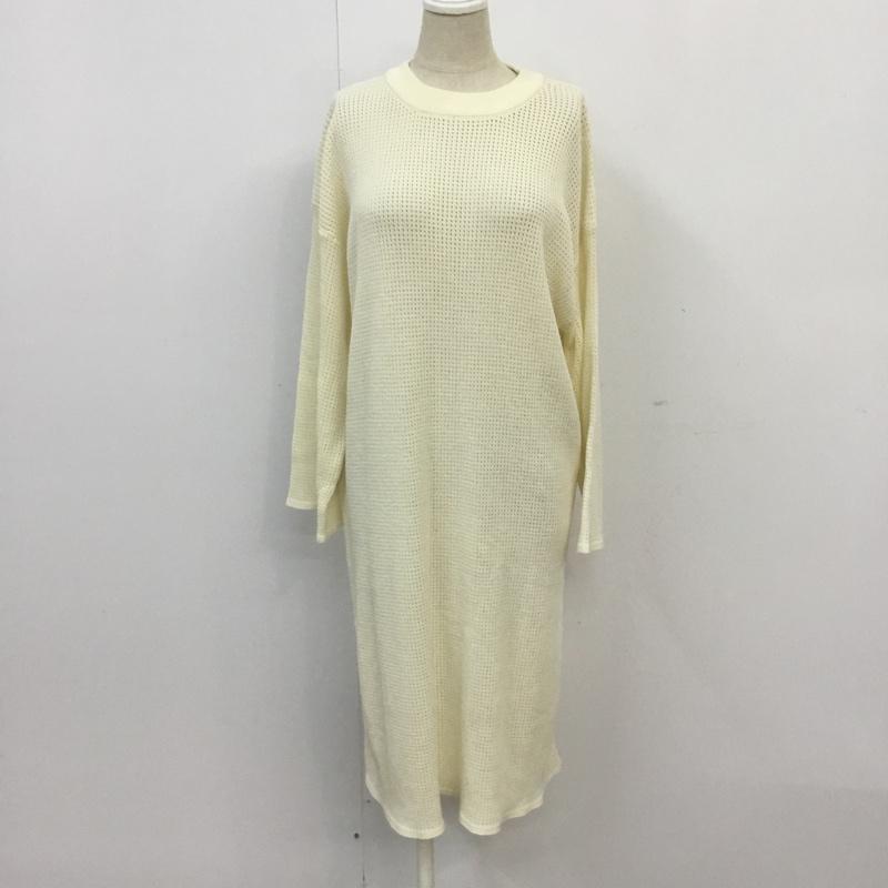 センスオブプレイスバイアーバンリサーチ SENSE OF PLACE by URBAN RESEARCH ワンピース ロングスカート AA94-22A020 ニットチュニック サイドスリット FREE 無地 アイボリー / アイボリー / レディース USED 古着 中古 10065507