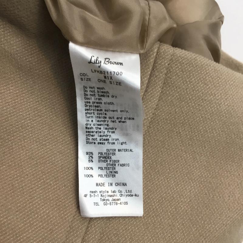 リリー ブラウン Lily Brown コート コート一般 LFKB211700 無地 ベージュ / ベージュ / レディース USED 古着 中古 10065522