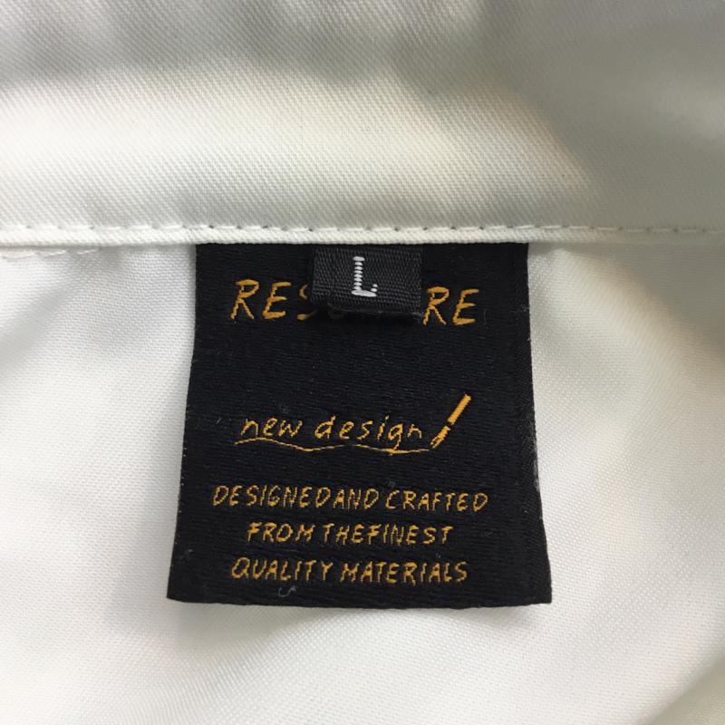 フメイ RESUAPRE シャツ、ブラウス 長袖 L プリント 白 / ホワイト / メンズ USED 古着 中古 10065526