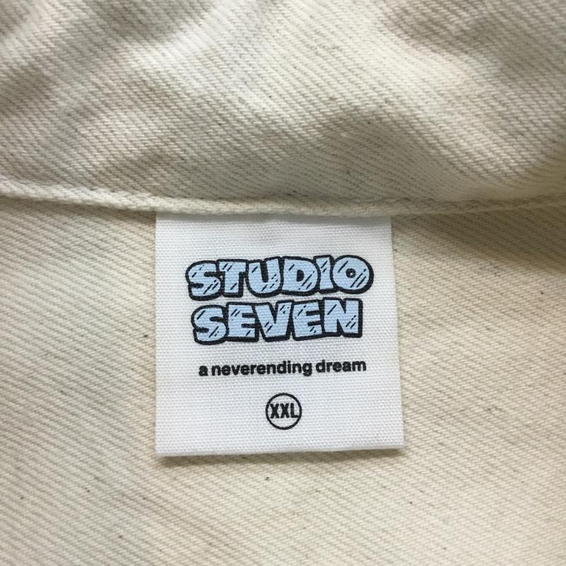 スタジオセブン STUDIO SEVEN シャツ、ブラウス 半袖 XL 無地 オフホワイト / オフホワイト / メンズ USED 古着 中古 10065540
