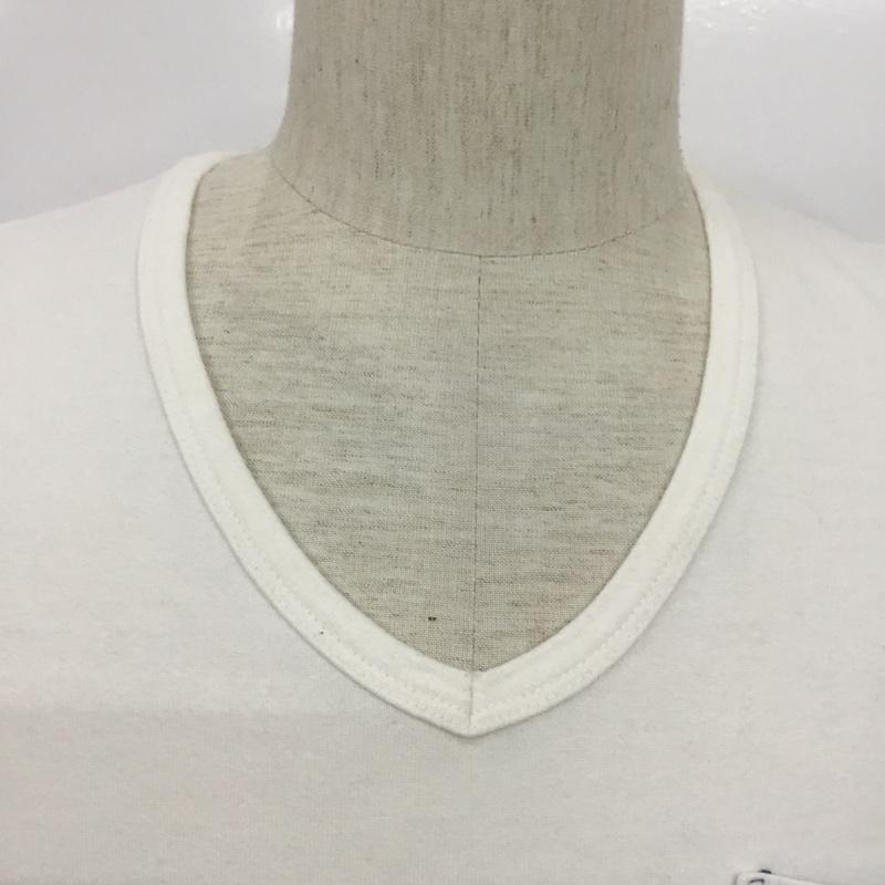 エーケーエム AKM Tシャツ 半袖 Vネック M 無地 白 / ホワイト / メンズ USED 古着 中古 10065558