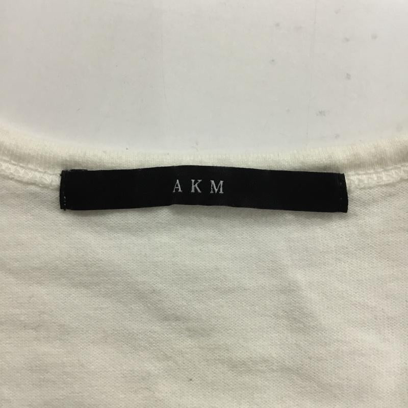 エーケーエム AKM Tシャツ 半袖 Vネック M 無地 白 / ホワイト / メンズ USED 古着 中古 10065558