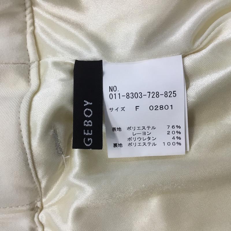 アリシアページボーイ alicia PAGEBOY パンツ スラックス FREE 無地 オフホワイト / オフホワイト / レディース USED 古着 中古 10065576