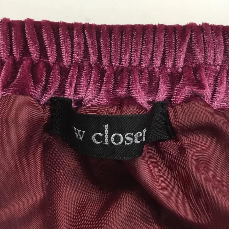 ダブルクローゼット w closet ボトムス ボトムス FREE 無地 紫 / パープル / レディース USED 古着 中古 10065580
