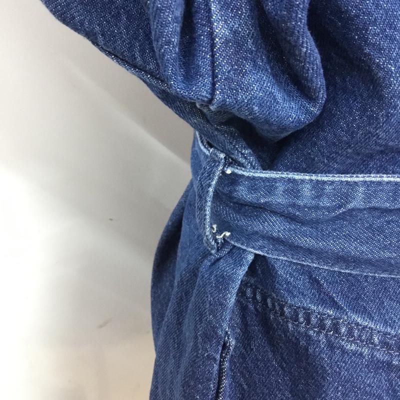 ジーナシス JEANASIS コート コート一般 JS070933AD ノーカラーデニムコート FREE 無地 インディゴ / インディゴ / レディース USED 古着 中古 10065583