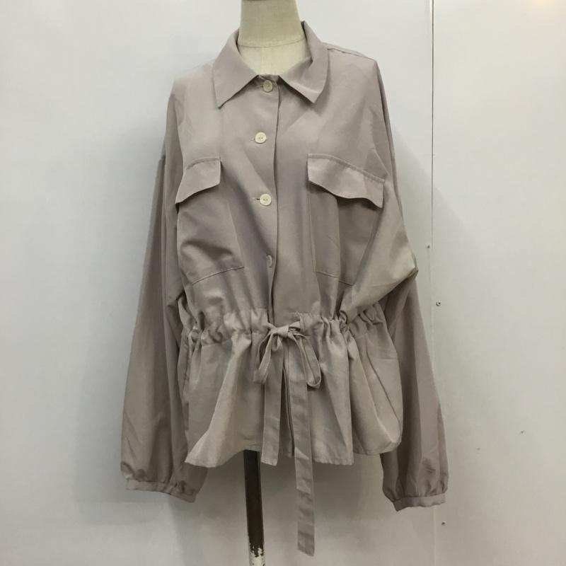 ダブルクローゼット w closet シャツ、ブラウス 長袖 313764 スパンブロード ウエスト ドロストシャツ 無地 桃 / ピンク / レディース USED 古着 中古 10065590