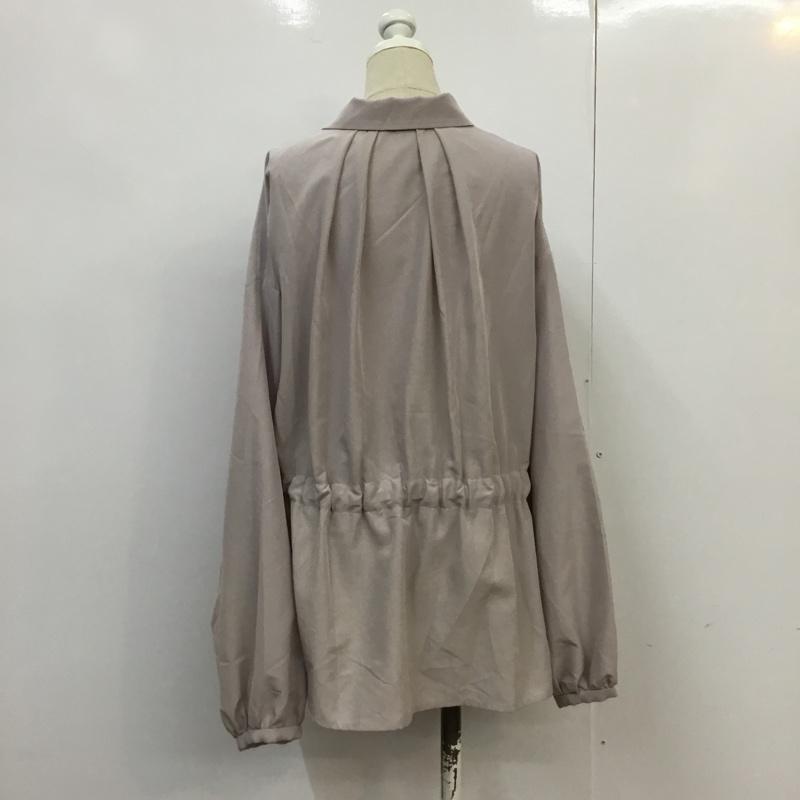 ダブルクローゼット w closet シャツ、ブラウス 長袖 313764 スパンブロード ウエスト ドロストシャツ 無地 桃 / ピンク / レディース USED 古着 中古 10065590