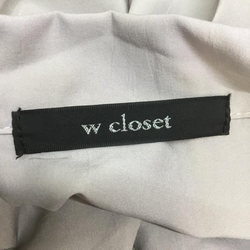 ダブルクローゼット w closet シャツ、ブラウス 長袖 313764 スパンブロード ウエスト ドロストシャツ 無地 桃 / ピンク / レディース USED 古着 中古 10065590