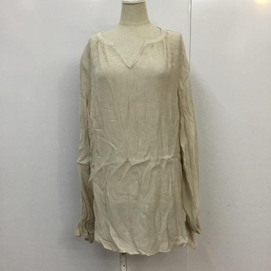 ダブルクローゼット w closet カットソー 長袖 313838 キャンディースリーブ ラウンドテイルプルオーバー 無地 アイボリー / アイボリー /  レディース USED 古着 中古 10065593