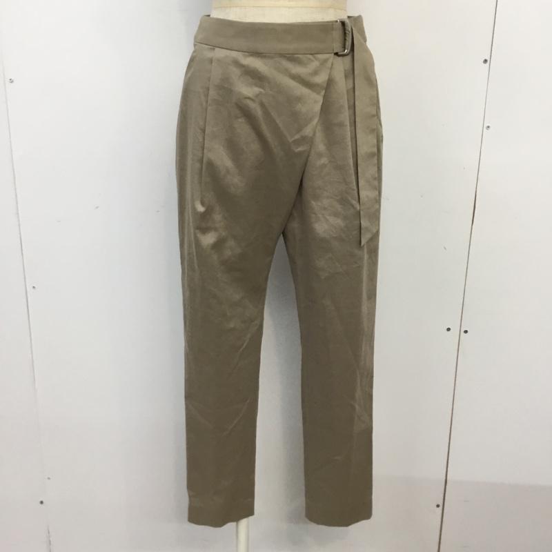ユナイテッドアローズグリーンレーベルリラクシング UNITEDARROWSGREENLABELRELAXING パンツ スラックス 3519-162-0607 RF P/LI TWL D RAPパンツ 36 無地 ベージュ / ベージュ / レディース USED 古着 中古 10065596