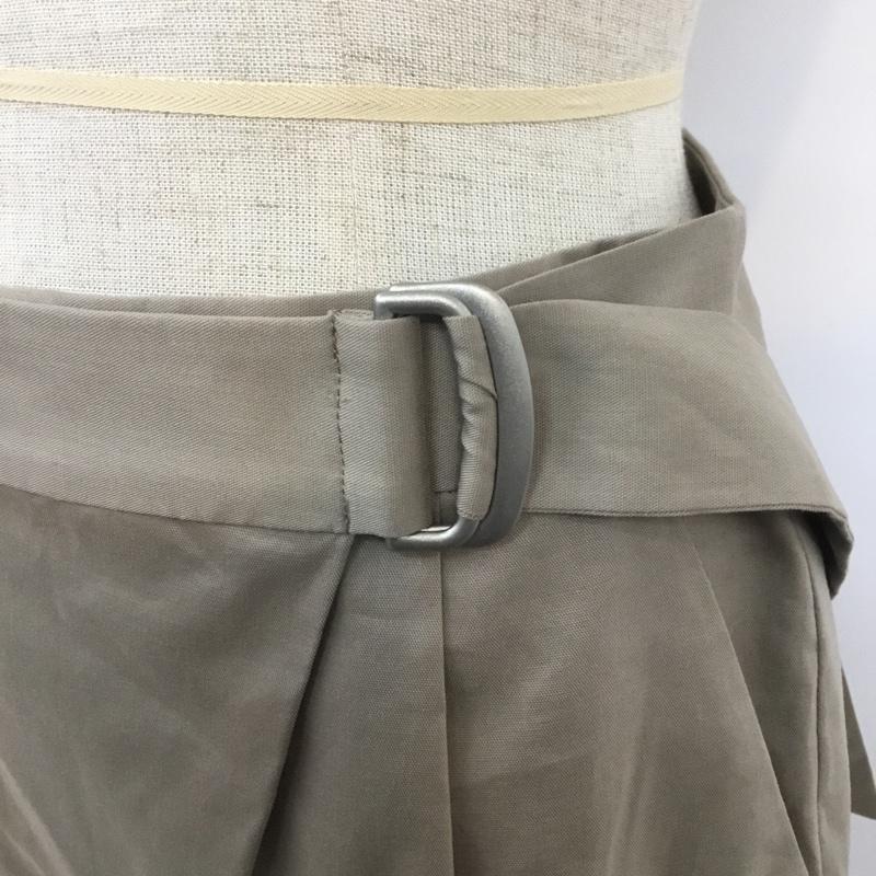 ユナイテッドアローズグリーンレーベルリラクシング UNITEDARROWSGREENLABELRELAXING パンツ スラックス 3519-162-0607 RF P/LI TWL D RAPパンツ 36 無地 ベージュ / ベージュ / レディース USED 古着 中古 10065596