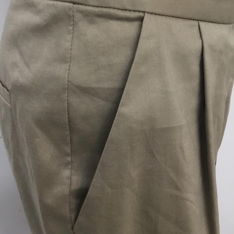 ユナイテッドアローズグリーンレーベルリラクシング UNITEDARROWSGREENLABELRELAXING パンツ スラックス 3519-162-0607 RF P/LI TWL D RAPパンツ 36 無地 ベージュ / ベージュ / レディース USED 古着 中古 10065596