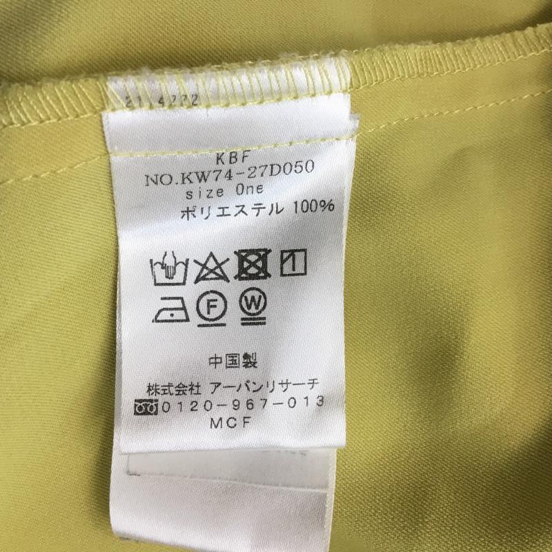 ケービーエフ KBF コート コート一般 KW74-27D050 ノーカラーガウン 無地 黄 / イエロー / レディース USED 古着 中古 10065600