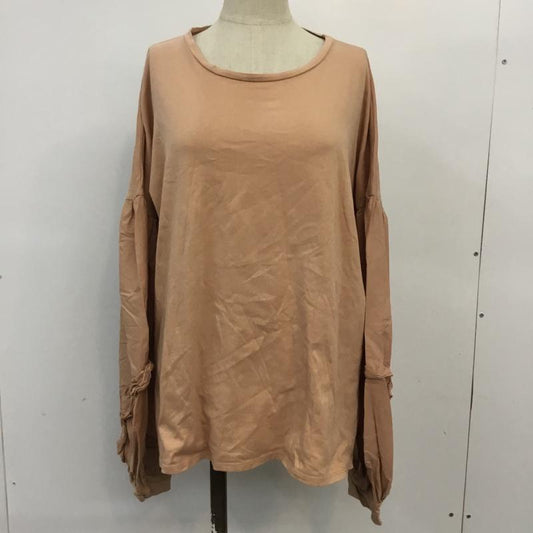 ザラ ZARA TRAFALUC カットソー 長袖 0264 291 942 フロント切替 M 無地 桃 / ピンク /  レディース USED 古着 中古 10065629