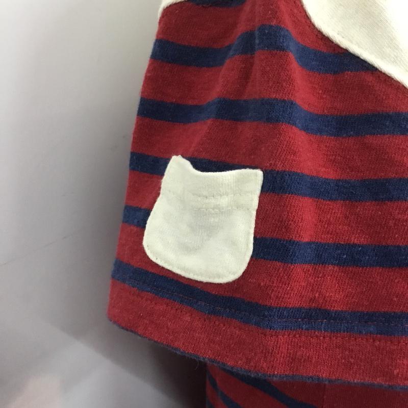 マナスタッシュ MANASTASH ワンピース ひざ丈スカート 7243001 カットソー M ボーダー柄 紺 / ネイビー / X えんじ / ワインレッド / X アイボリー / アイボリー / レディース USED 古着 中古 10065631