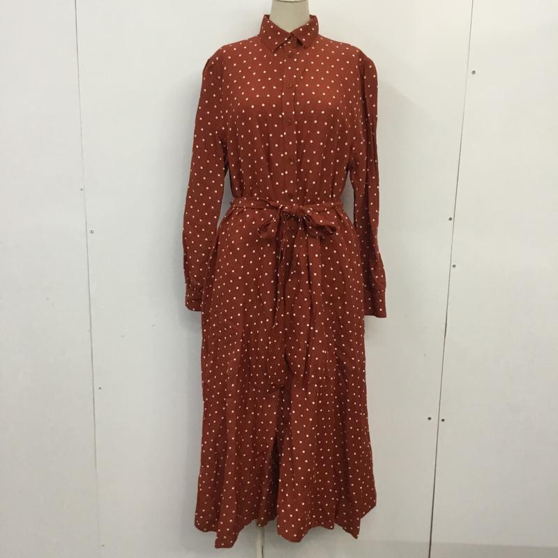 マウジー MOUSSY シャツワンピース 長袖 010BSS30-0470 POLKA DOTS DRESS 1 ドット 白 / ホワイト / X 赤 / レッド / レディース USED 古着 中古 10065632