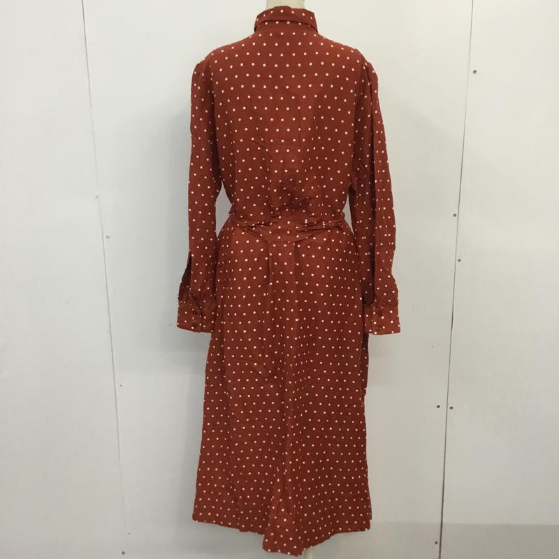マウジー MOUSSY シャツワンピース 長袖 010BSS30-0470 POLKA DOTS DRESS 1 ドット 白 / ホワイト / X 赤 / レッド / レディース USED 古着 中古 10065632