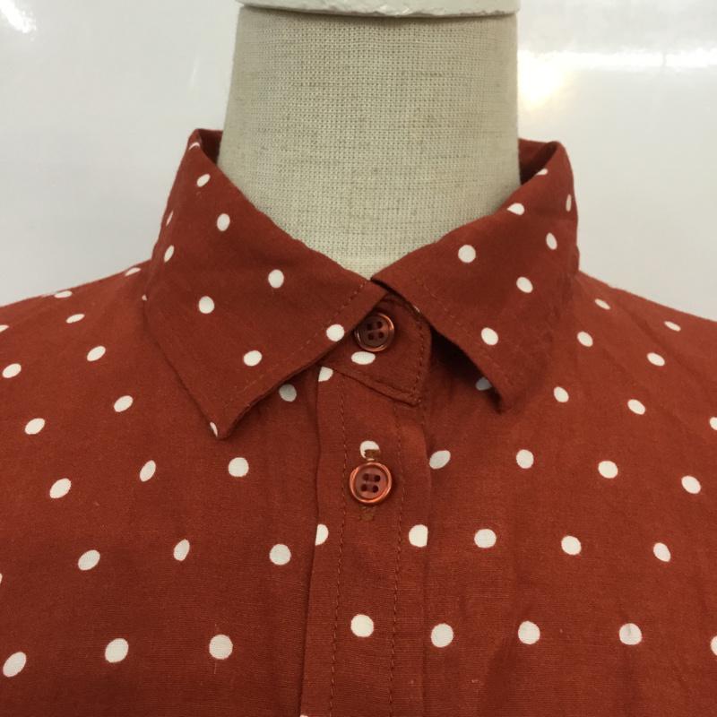 マウジー MOUSSY シャツワンピース 長袖 010BSS30-0470 POLKA DOTS DRESS 1 ドット 白 / ホワイト / X 赤 / レッド / レディース USED 古着 中古 10065632