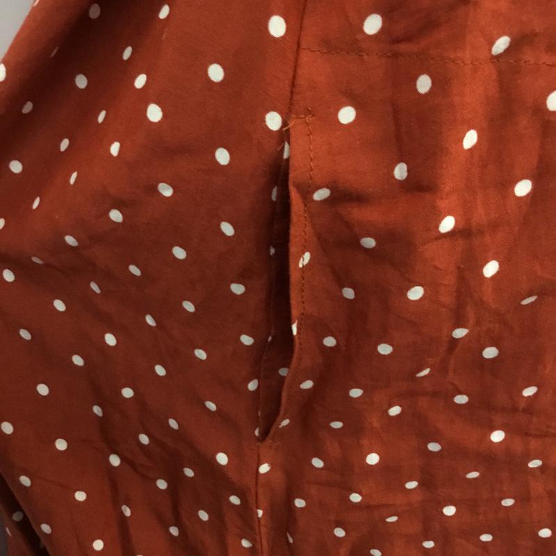 マウジー MOUSSY シャツワンピース 長袖 010BSS30-0470 POLKA DOTS DRESS 1 ドット 白 / ホワイト / X 赤 / レッド / レディース USED 古着 中古 10065632