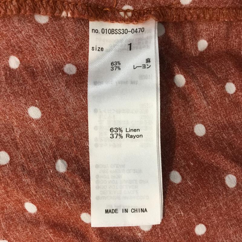 マウジー MOUSSY シャツワンピース 長袖 010BSS30-0470 POLKA DOTS DRESS 1 ドット 白 / ホワイト / X 赤 / レッド / レディース USED 古着 中古 10065632