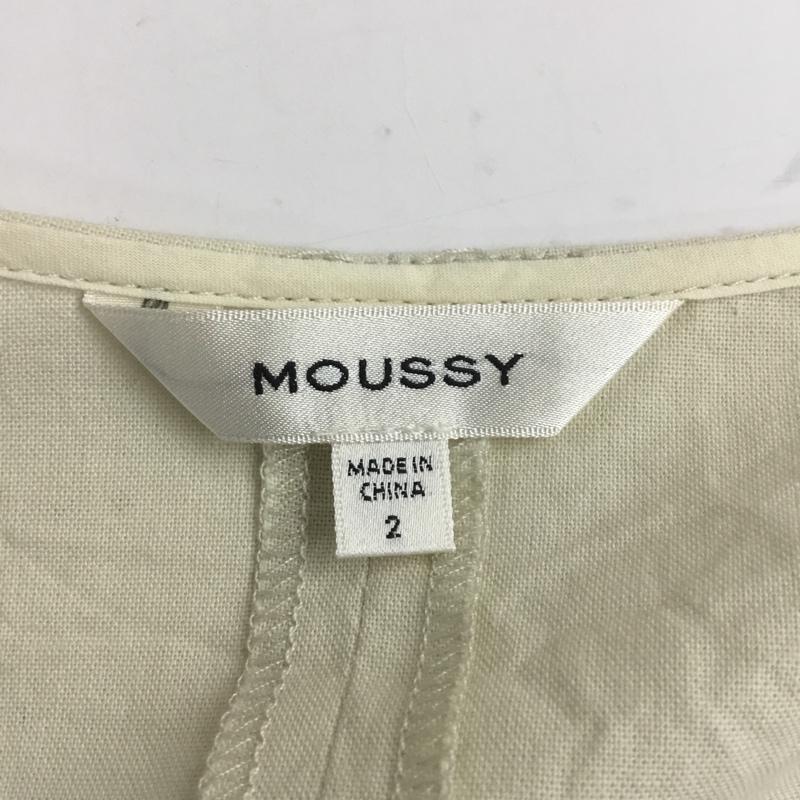マウジー MOUSSY カットソー 長袖 010DSH30-0360 STRIPED VOLUME BLOUSE 2 無地 アイボリー / アイボリー / レディース USED 古着 中古 10065634