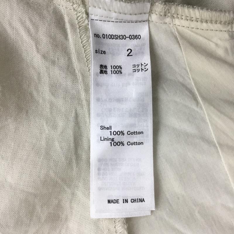 マウジー MOUSSY カットソー 長袖 010DSH30-0360 STRIPED VOLUME BLOUSE 2 無地 アイボリー / アイボリー / レディース USED 古着 中古 10065634