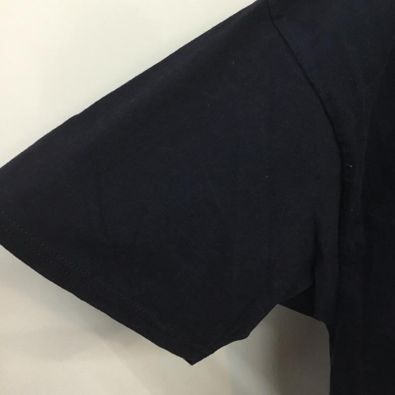 チャンピオン Champion Tシャツ 半袖 クルーネック XL ワンポイント 紺 / ネイビー / メンズ USED 古着 中古 10065636