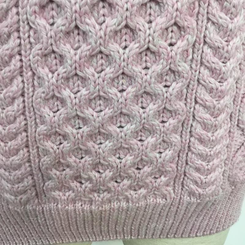アランセーターマーケット ARAN SWEATER MARKET ニット、セーター 長袖 フィッシャーマン ウール M 無地 桃 / ピンク / メンズ USED 古着 中古 10065780