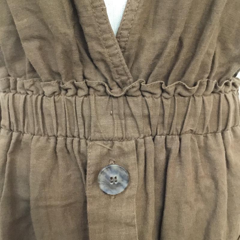 ザラ ZARA ジャンパースカート ジャンパースカート L 無地 茶 / ブラウン / レディース USED 古着 中古 10065783