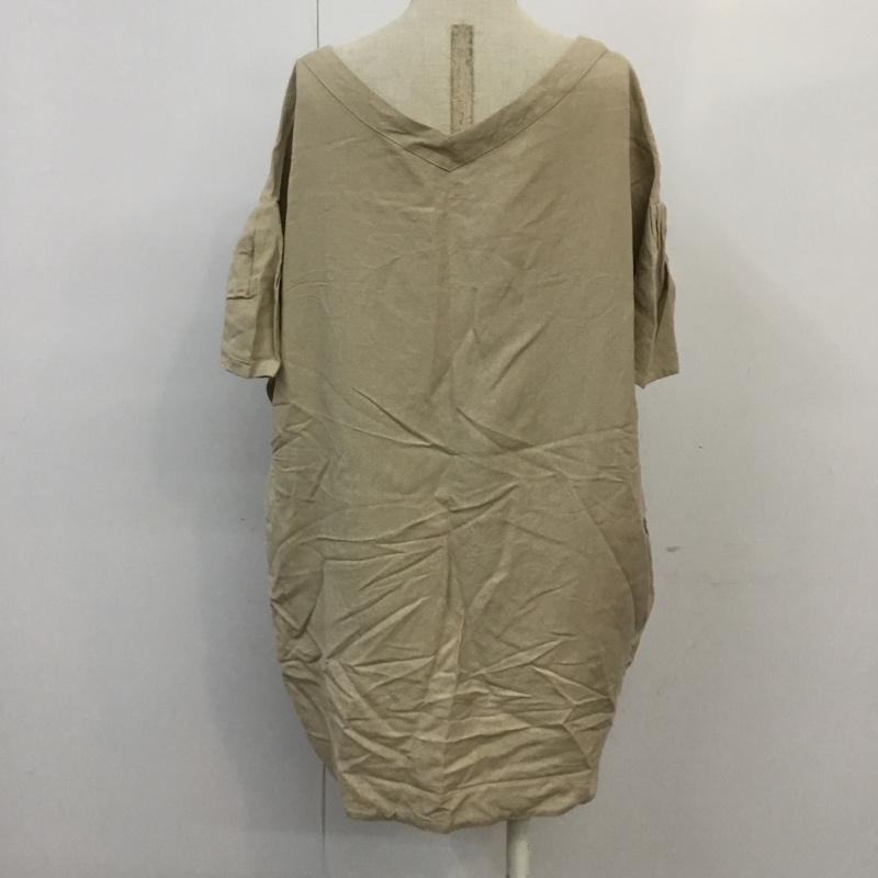 マウジー MOUSSY カットソー 半袖 0109AA30-6640 FREE 無地 ベージュ / ベージュ / レディース USED 古着 中古 10065835