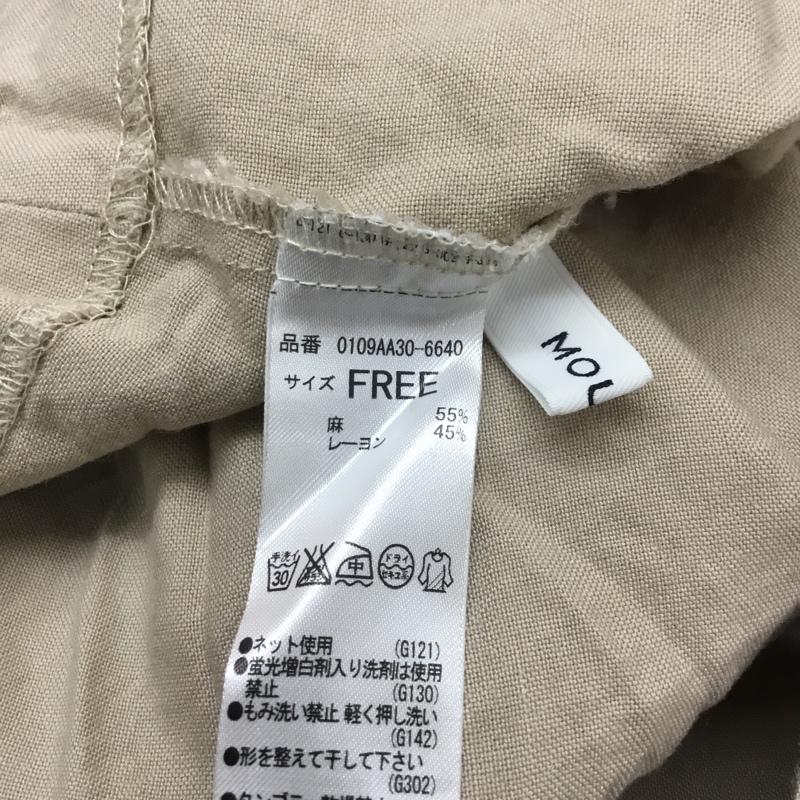 マウジー MOUSSY カットソー 半袖 0109AA30-6640 FREE 無地 ベージュ / ベージュ / レディース USED 古着 中古 10065835