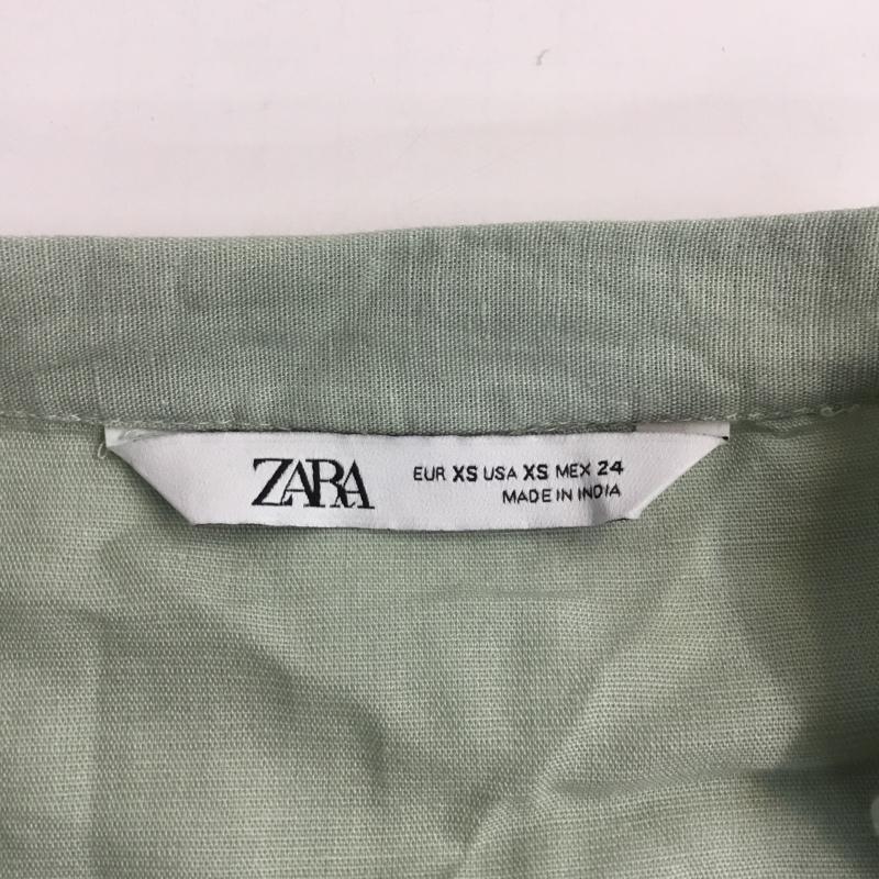 ザラ ZARA ワンピース ミニスカート 5598 225 512 チュニック ドロスト XS 無地 薄緑 / ライトグリーン / レディース USED 古着 中古 10065901