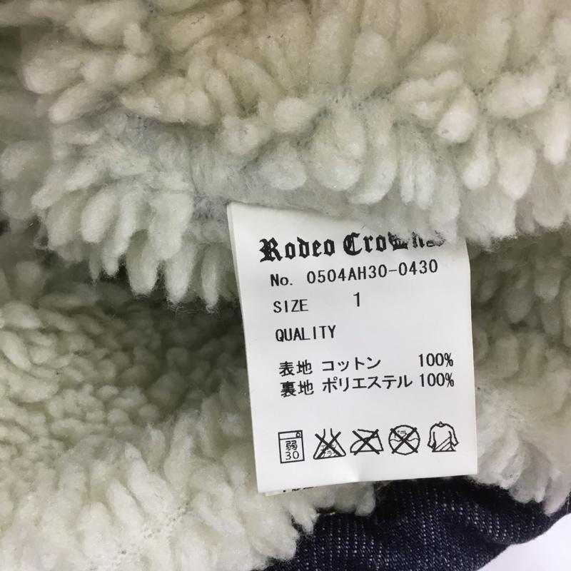 ロデオクラウンズ Rodeo Crowns ジャケット、上着 ジャケット、ブレザー 0504AH30-0430 ボア デニム ワッペン 1 ワンポイント インディゴ / インディゴ / X アイボリー / アイボリー / レディース USED 古着 中古 10065918