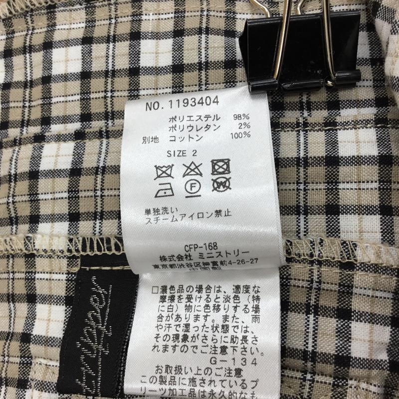 キャンディストリッパー Candy Stripper スカート ミニスカート CHECK BELTED PLEATS SKIRT 2 チェック ベージュ / ベージュ / レディース USED 古着 中古 10065953