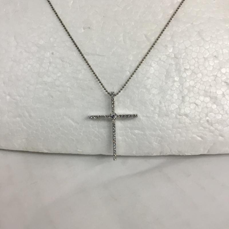 クロスフォーニューヨーク CROSSFORNEWYORK アクセサリー ネックレス、ペンダント Pure Cross NPN67 SV925 銀 / シルバー / レディース USED 古着 中古 10066099