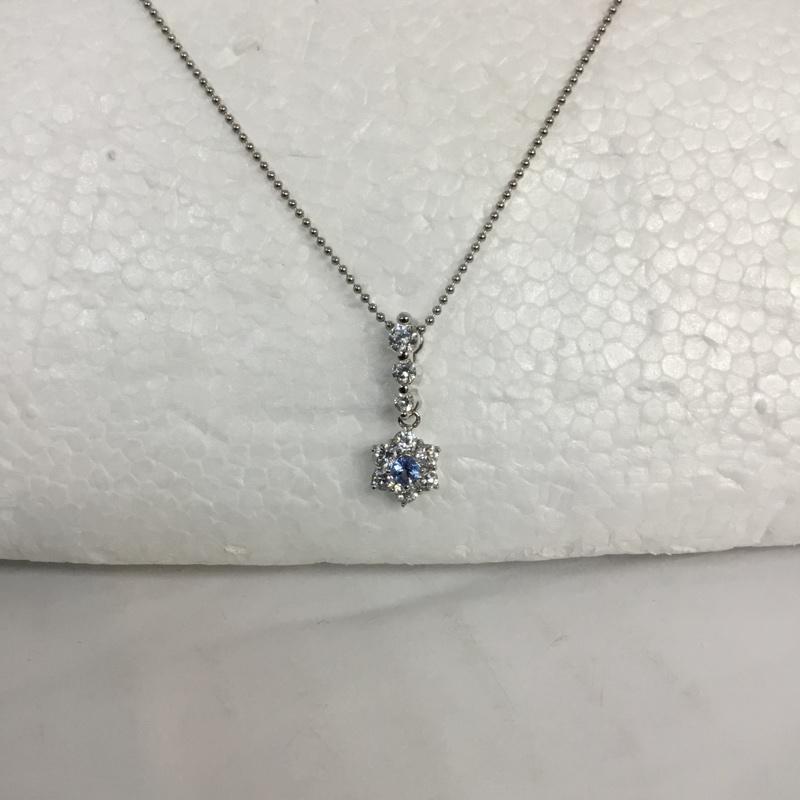 クロスフォーニューヨーク CROSSFORNEWYORK アクセサリー ネックレス、ペンダント OCEAN FROWER NPN107 SV925 銀 / シルバー / X 青 / ブルー / レディース USED 古着 中古 10066105