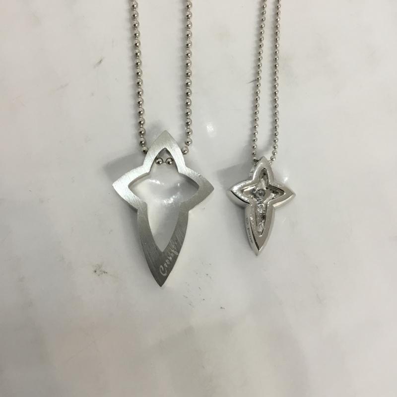 クロスフォーニューヨーク CROSSFORNEWYORK アクセサリー ネックレス、ペンダント White Lovers-5 NPN226 SV925 ペアネックレス 銀 / シルバー / レディース USED 古着 中古 10066106