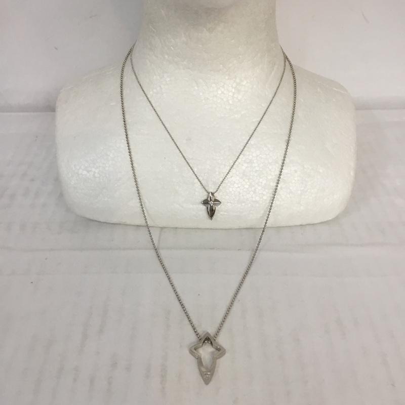 クロスフォーニューヨーク CROSSFORNEWYORK アクセサリー ネックレス、ペンダント White Lovers-5 NPN226 SV925 ペアネックレス 銀 / シルバー / レディース USED 古着 中古 10066110