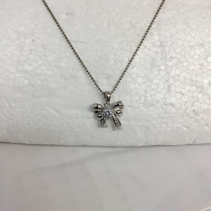 クロスフォーニューヨーク CROSSFORNEWYORK アクセサリー ネックレス、ペンダント RIBBON NPN102 SV925 銀 / シルバー / レディース USED 古着 中古 10066114
