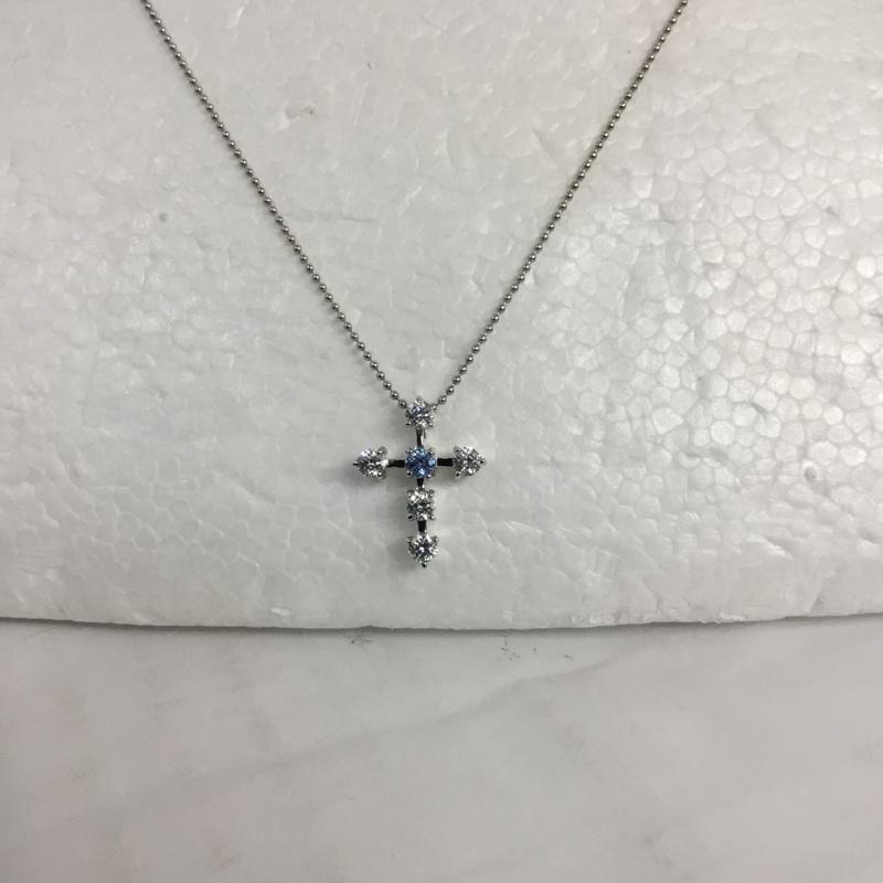 クロスフォーニューヨーク CROSSFORNEWYORK アクセサリー ネックレス、ペンダント STAR CROSS BLUE NPN109 SV925 青 / ブルー / X 銀 / シルバー / レディース USED 古着 中古 10066123