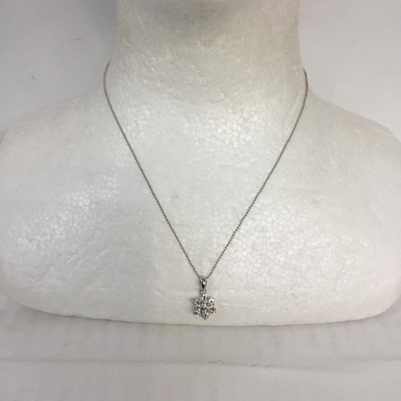 クロスフォーニューヨーク CROSSFORNEWYORK アクセサリー ネックレス、ペンダント Crystal Flower NPN53B SV925 銀 / シルバー / レディース USED 古着 中古 10066142
