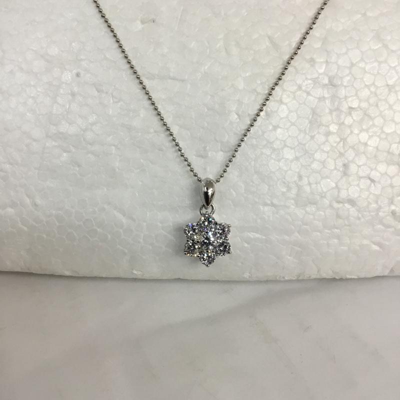 クロスフォーニューヨーク CROSSFORNEWYORK アクセサリー ネックレス、ペンダント Crystal Flower NPN53B SV925 銀 / シルバー / レディース USED 古着 中古 10066142