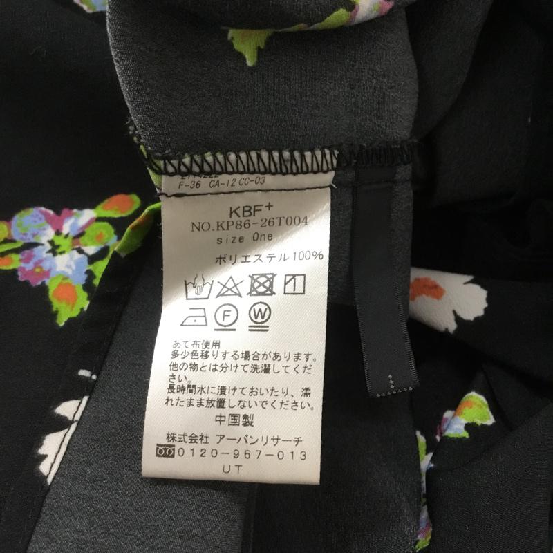 ケービーエフプラス KBF+ ワンピース ロングスカート KP86-26T004 総柄 黒 / ブラック / レディース USED 古着 中古 10066225
