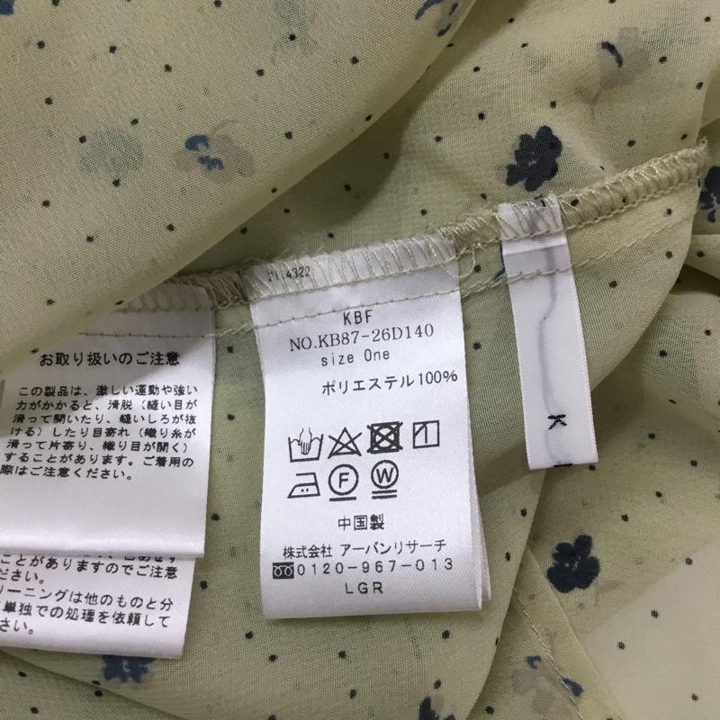 ケービーエフ KBF ワンピース ロングスカート KB87-26D140 ドット×フラワー2wayシフォンワンピース 総柄 X 花柄 黄 / イエロー / レディース USED 古着 中古 10066228