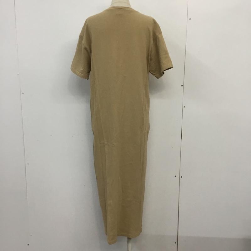 メルロー merlot ワンピース ロングスカート Tシャツワンピ 無地 ベージュ / ベージュ / レディース USED 古着 中古 10066244