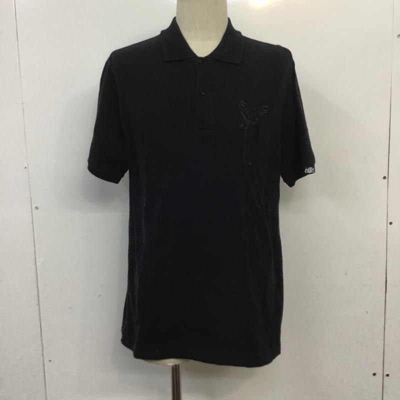 アンドサンズ ANDSUNS ポロシャツ 半袖 M 無地 黒 / ブラック / メンズ USED 古着 中古 10066246